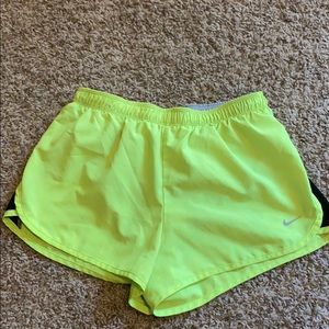 Bright yellow Nike Shorts